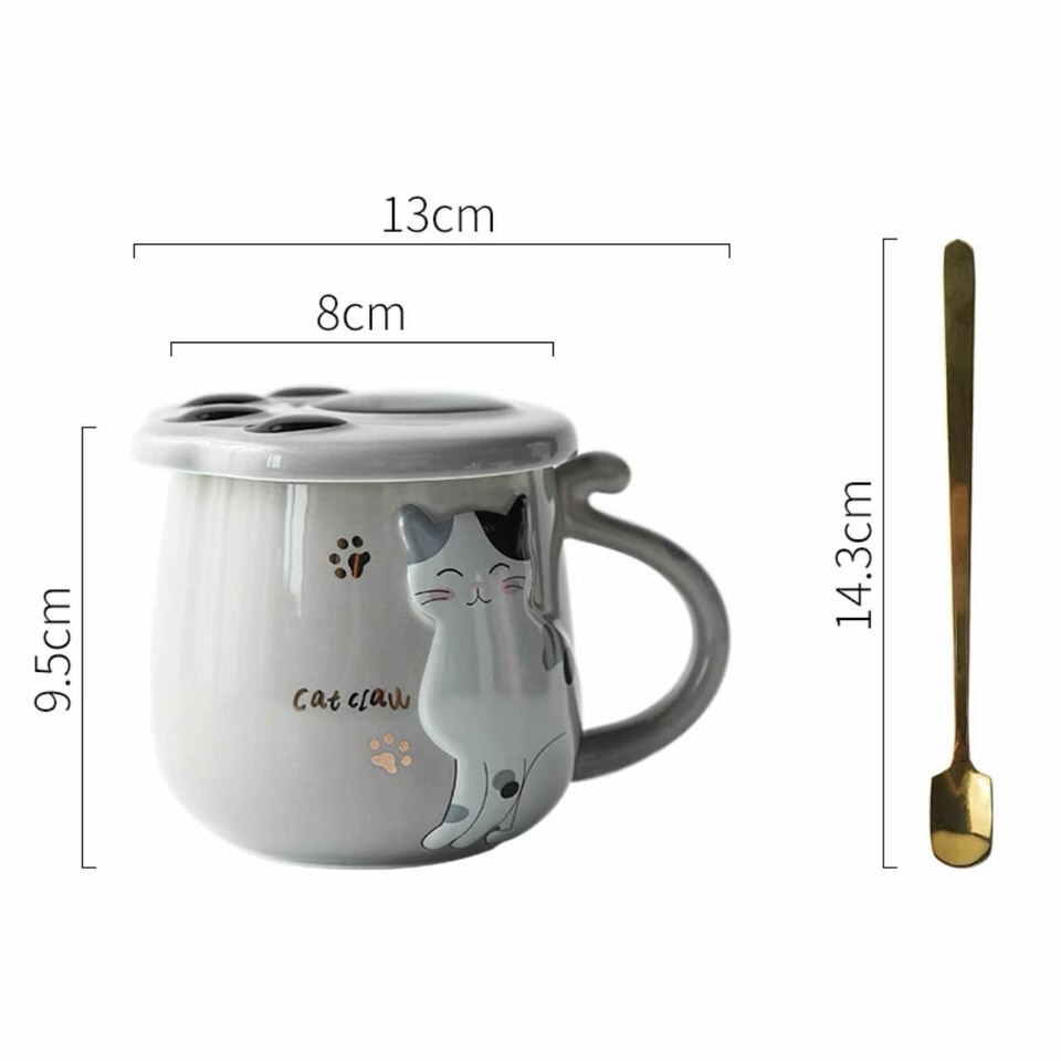 Mug Chat Mal Luné Couvercle Pattes