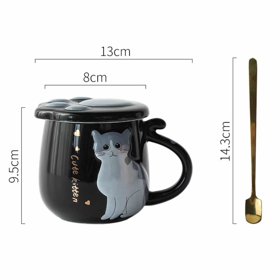 Mug Chat Mal Luné Couvercle Pattes