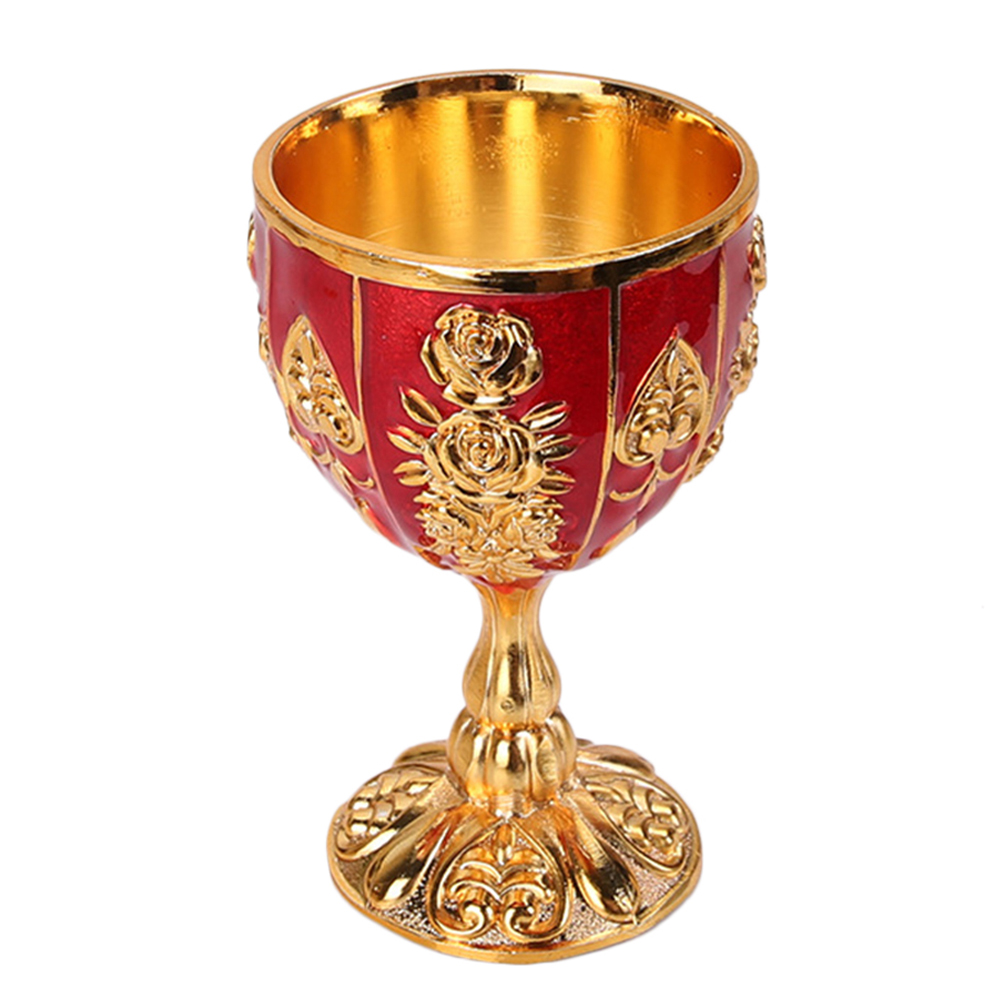 Mug Médiéval Doré et Rouge À Pied