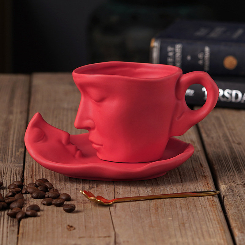 Tasses À Café Visages Humains