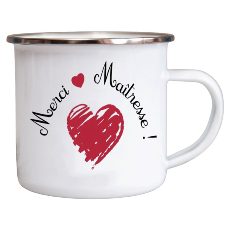 Tasse Merci Maitresse Cœur