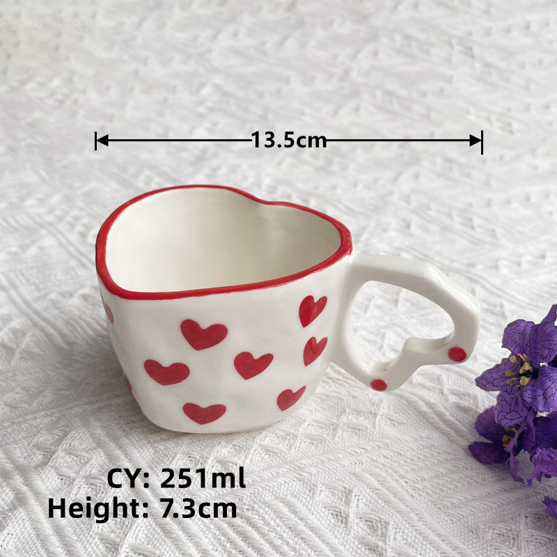 Tasse Rose En Forme De Cœur