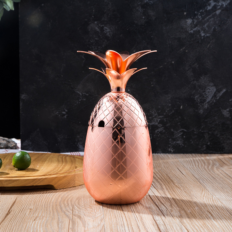 Verre Cocktail Ananas Coloré