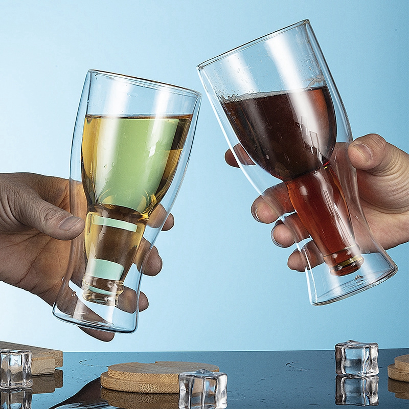 Verre Cocktail Bouteille Bière Inversée