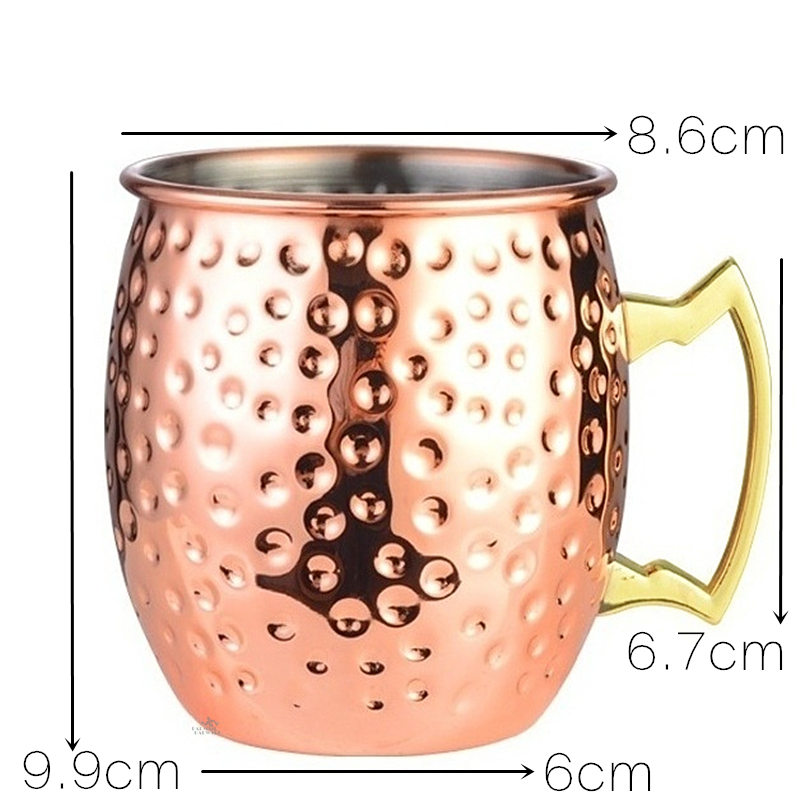 Verre Cocktail Cuivre Anse Dorée