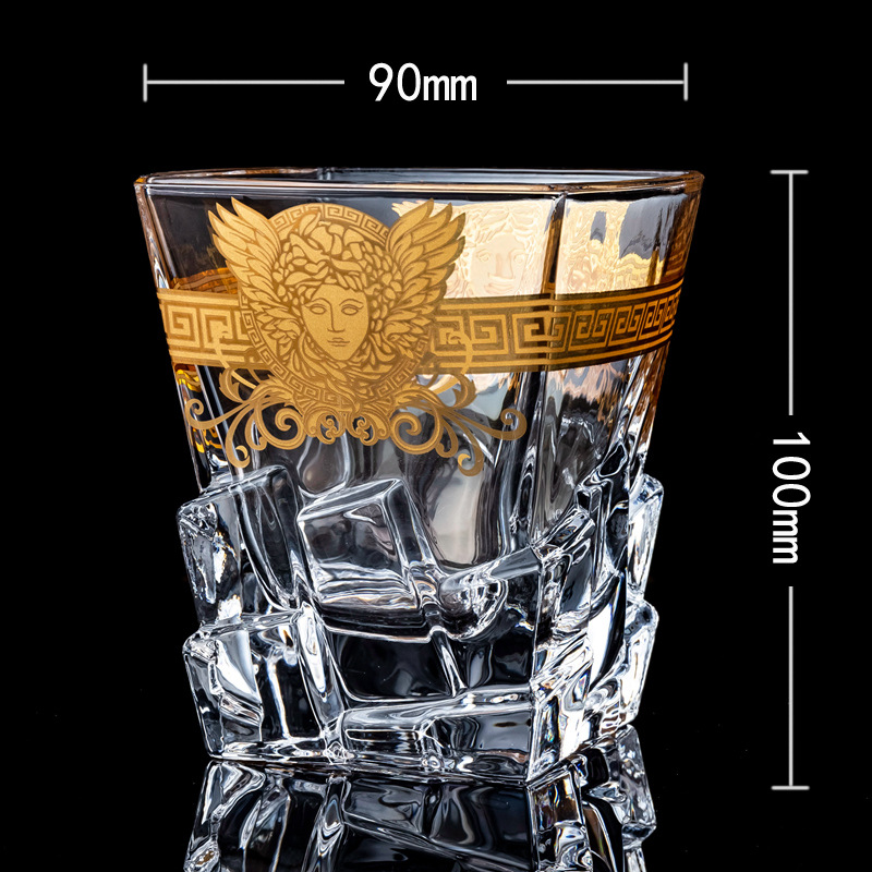 Verre Whisky Médusa Doré