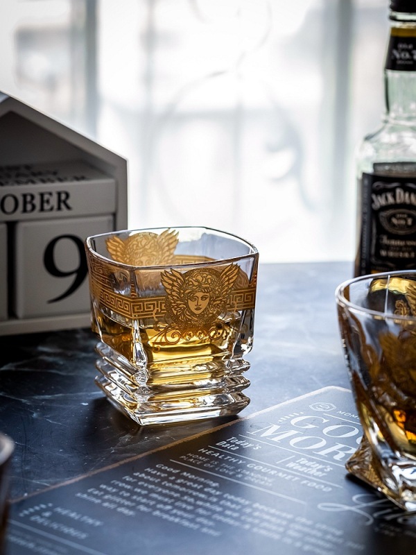 Verre Whisky Médusa Doré