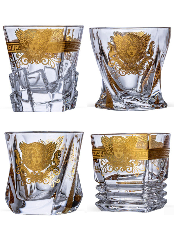 Verre Whisky Médusa Doré
