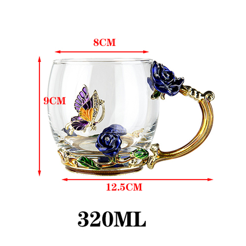 Mug Émaillé Vintage Fleuri